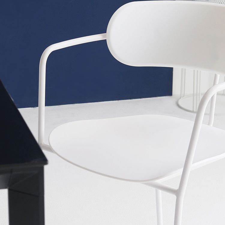 Silla de comedor contemporánea silla de acento de comedor de plástico para casa
