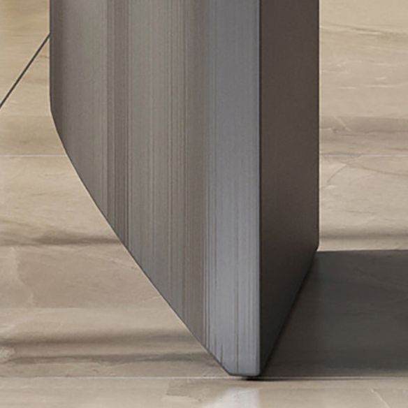 Modern Sintered Stone Top for Kitchen Dining Set Rectangle Standard Dining Set in White Clearhalo 'Dining Room Sets' 'Dining Tables & Seating' 'dining_room_set' 'furn' 'furn_dining_room_set' 'Furniture' 'furniture_dining_room_set' 'Kitchen & Dining Furniture' 'kitchen&dining_furn' 'kitchen' 1200x1200_65c8f6a8-f5c7-44de-b04d-b816c3f8147a