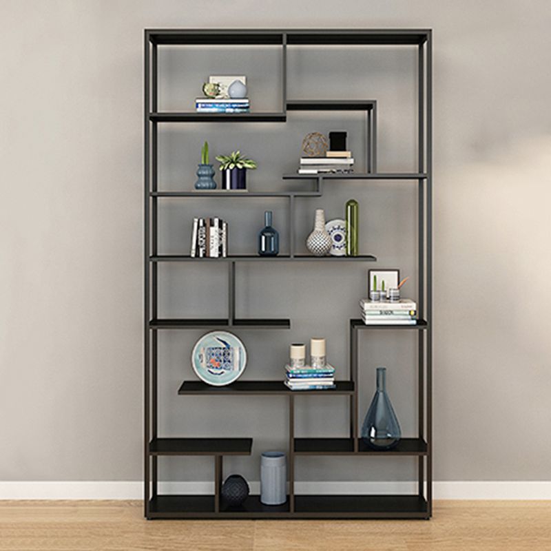 Metal Black Shelf Bookcase Contemporary Bookshelf for Home Office Clearhalo 'Bookcases' 'furn' 'furn_bookcases' 'Furniture' 'furniture_bookcases' 'Office Furniture' 1200x1200_65c9a2c4-8fba-4451-9835-16187251e54a