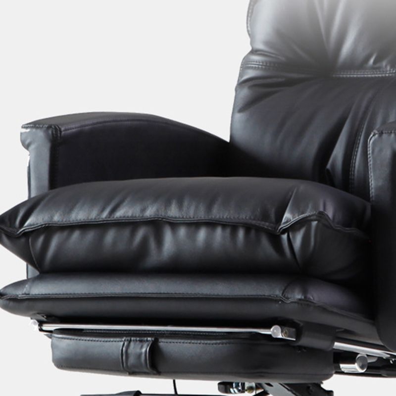Contemporary Desk Chair Leather Executive Chair High-Back Chair with Wheels Clearhalo 'furn' 'furn_office_chair' 'Furniture' 'Office Chairs' 'Office Furniture' 'office_chair' 1200x1200_65c9f14f-c579-476a-b683-86de1256c502