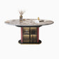 5/7 Pcs Contemporary Stone Round Shape Dinette Table with Upholstered Chair Clearhalo 'Dining Room Sets' 'Dining Tables & Seating' 'dining_room_set' 'furn' 'furn_dining_room_set' 'Furniture' 'Kitchen & Dining Furniture' 1200x1200_65ca40d4-cf5c-4f64-a224-56f77edf50b8