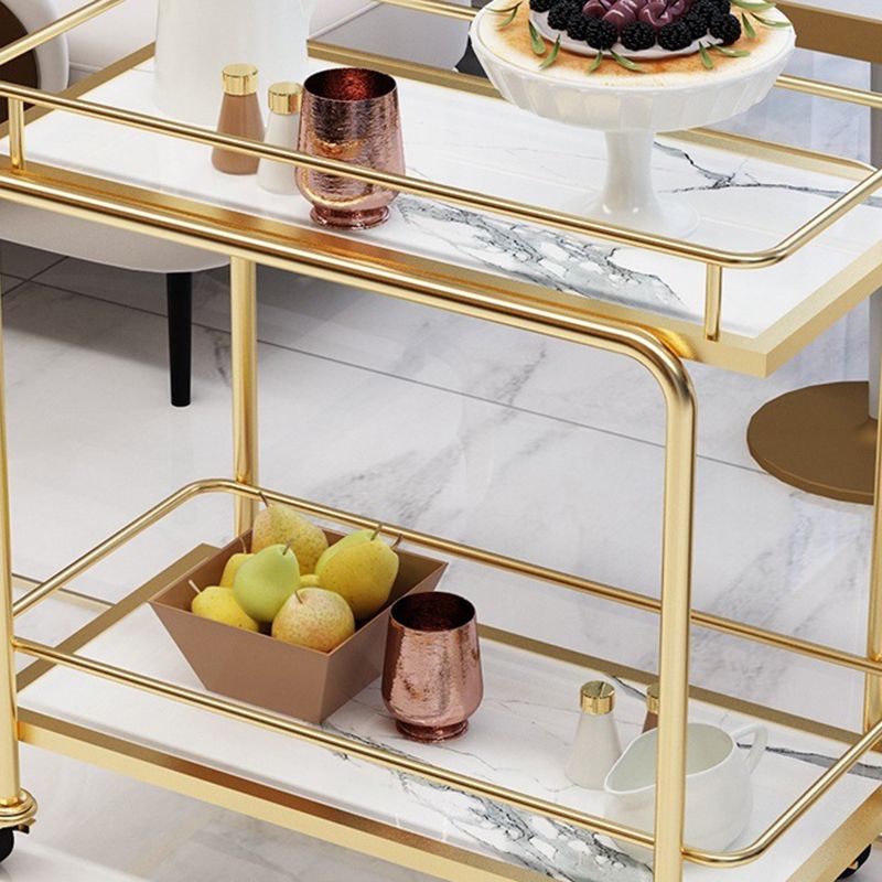 Tavolo da pranzo per la sala da pranzo moderna in metallo in metallo aperto tavolo da preparazione