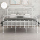 Open-Frame Bed with Spindle Headboard and Metal Legs in Solid Color Clearhalo 'Bedroom Furniture' 'Beds' 'furn' 'furn_beds' 'Furniture' 1200x1200_65cc2ad0-3e32-4601-bbf5-1dc328000de0