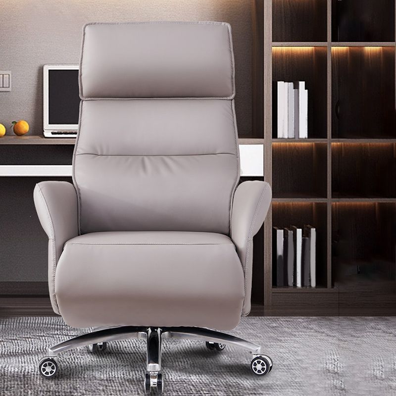 Modern Slide Office Chair Armless Leather Adjustable Seat Height Chair Clearhalo 'furn' 'furn_office_chair' 'Furniture' 'Office Chairs' 'Office Furniture' 'office_chair' 1200x1200_65cda06a-1ada-4126-a6b7-0b817e5faae0