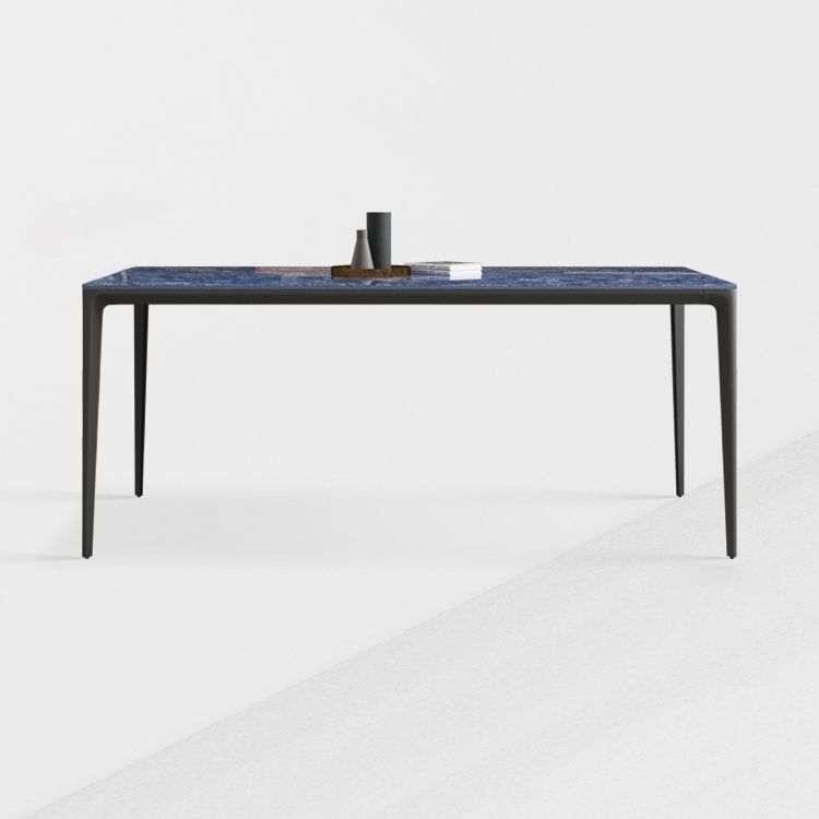 Sintered Stone Dining Table Industrial 4 Legs Base Rectangle Table for Home Clearhalo ' dining_table' 'Dining Tables & Seating' 'Dining Tables' 'furn' 'furn_dining_table' 'Furniture' 'furniture_dining_table' 'Kitchen & Dining Furniture' 'kitchen&dining_furn' 'kitchen' 'kitchen_dining_table' 1200x1200_65cedfc2-e0ec-4a1a-80bf-1a9d0b123fee