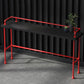 Industrial Wood Bar Table with Rectangle Table Top Red Trestle Table - 45.28" H Clearhalo 'Bar Furniture' 'Bar Tables' 'bar_tables' 'furn' 'furn_bar_tables' 'Furniture' 'furniture_bar_tables' 'Kitchen & Dining Furniture' 1200x1200_65ceea74-708f-4d8b-beb6-b8433dc98e8e