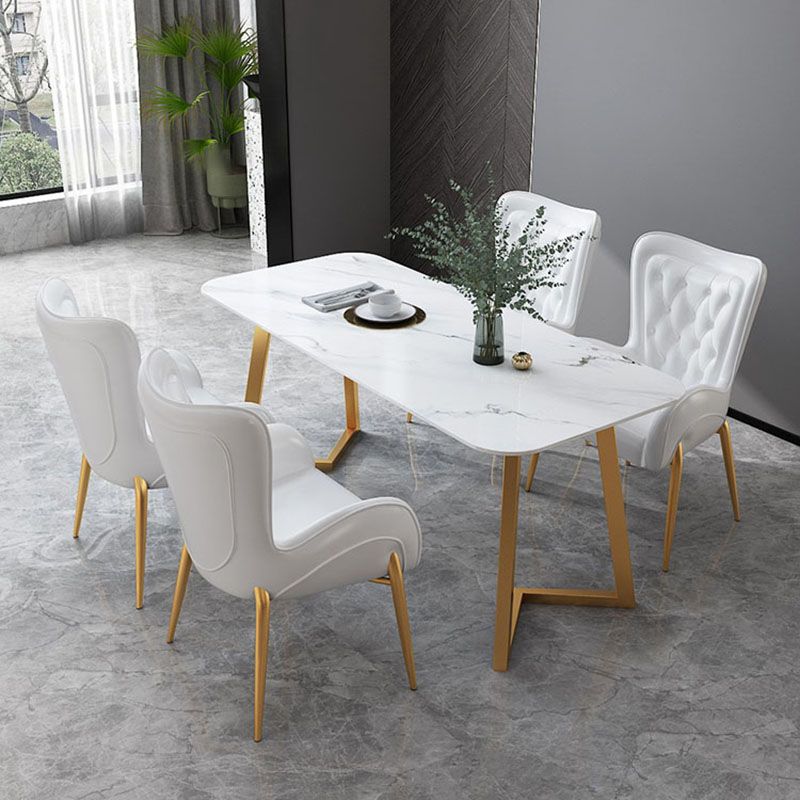 Nordic Style Metal Dining Chairs Upholstered Side Chair for Restaurant Use