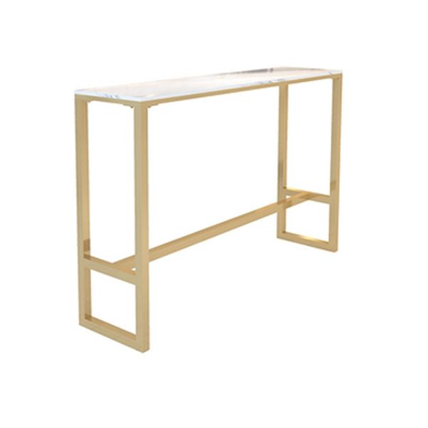 Marble Bistro Bar Table with Rectangle Table Top Trestle Table - 41.3" H Clearhalo 'Bar Furniture' 'Bar Tables' 'bar_tables' 'furn' 'furn_bar_tables' 'Furniture' 'furniture_bar_tables' 'Kitchen & Dining Furniture' 1200x1200_65d04cc7-8f6e-44ee-b77c-80572e8d9709
