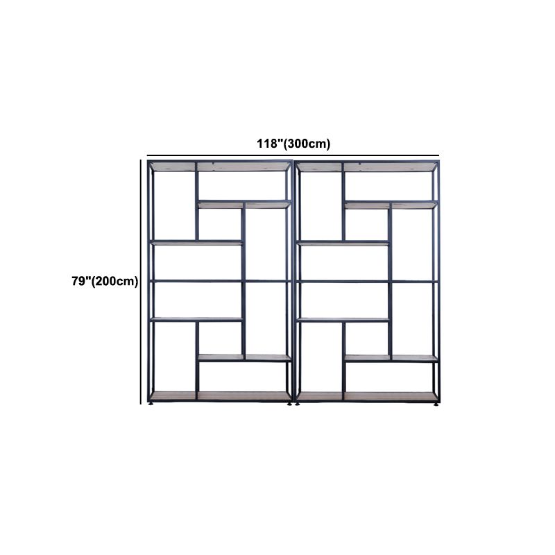 Scaffale moderno a pavimento in ferro Scaffale per libri Etagere largo 12 pollici
