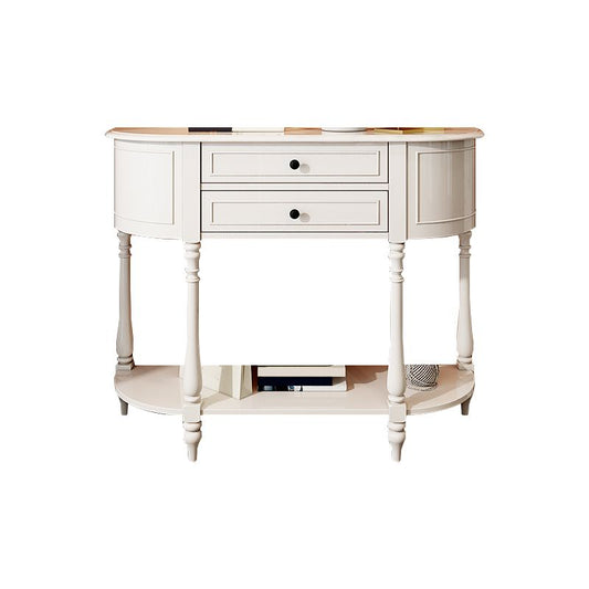 Mid Century Modern Wood Console Table Half Moon End Table for Hall Clearhalo 'Console Tables' 'console_tables' 'Entry & Mudroom Furniture' 'furn' 'furn_console_tables' 'Furniture' 1200x1200_65d1d1db-abdd-47c9-b9b1-7e0e26dd9a70