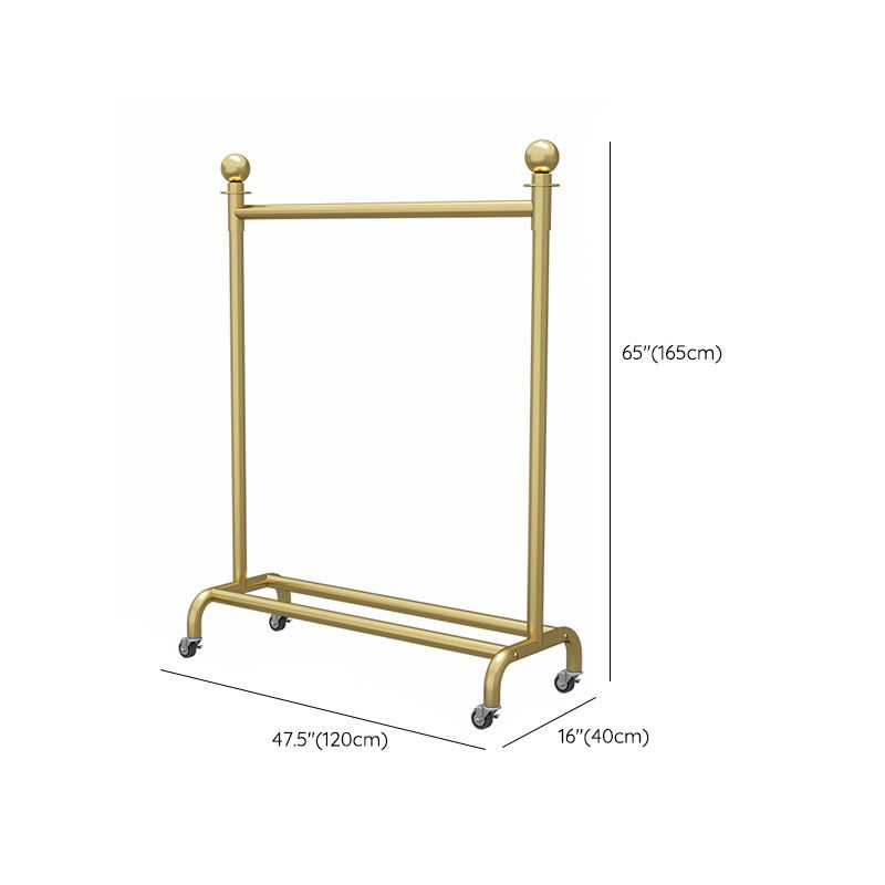 Rack de manteau contemporain métal rail suspendu étagère inférieure et crochets