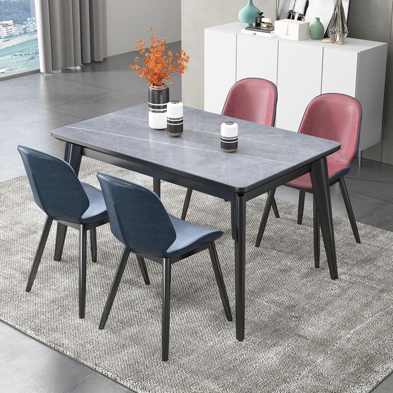Rectangle Grey Tone Dining Table Sintered Stone Table Modern with 4 Legs Pedestal Clearhalo ' dining_table' 'Dining Tables & Seating' 'Dining Tables' 'furn' 'furn_dining_table' 'Furniture' 'furniture_dining_table' 'Kitchen & Dining Furniture' 'kitchen&dining_furn' 'kitchen' 'kitchen_dining_table' 1200x1200_65d4cf60-91e9-40de-b1c0-cac3cc8e2dce