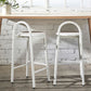 Contemporary Armless Dining Stools Solid Wood Bar Stools with Footrest