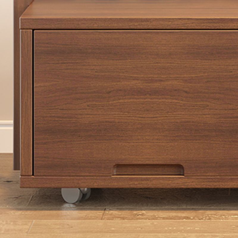 Wooden Open Wardrobe Modern Minimalist Bedroom Wardrobe Armoire with Drawers