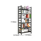 Industrial Style Metal Bookshelf Etagere Shelf Bookcase with Caster Wheels Clearhalo 'Bookcases' 'furn' 'furn_bookcases' 'Furniture' 'furniture_bookcases' 'Office Furniture' 1200x1200_65d7bbd7-8720-4ce2-9bed-57e5befdf42e