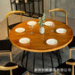 Solid Wood Dining Table Contemporary Round Dining Table with Pedestal Base