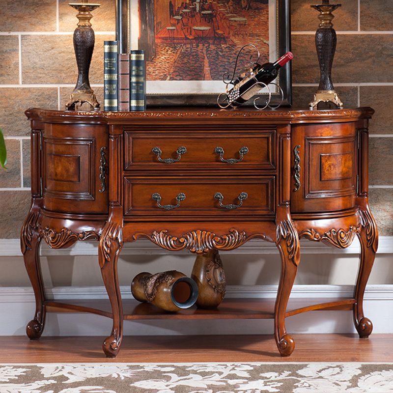 Forma di forma libera tabella della console contemporanea tavolo da divano console marrone