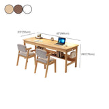 Bureau d'écriture à domicile rectangulaire moderne bureau d'ordinateur de base en bois massif