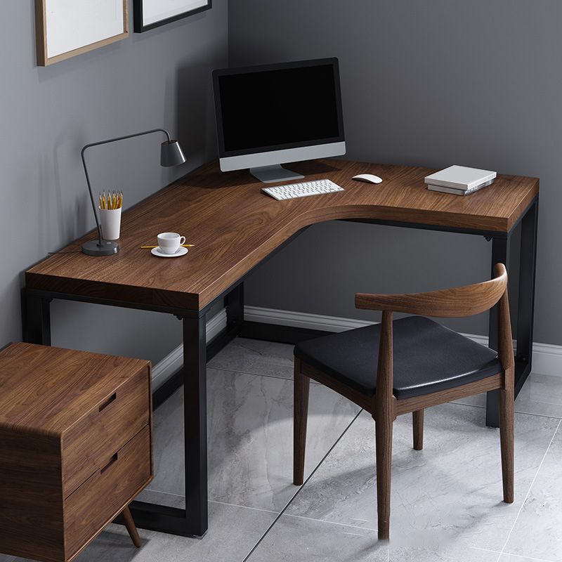 Solid Wood Writing Desk Industrial L-Shaped Task Desk for Home Office Clearhalo 'furn' 'furn_office_desk' 'Furniture' 'Office Desks' 'Office Furniture' 'office_desk' 1200x1200_65da3278-a01b-4b48-8c2a-b04a6ffede82