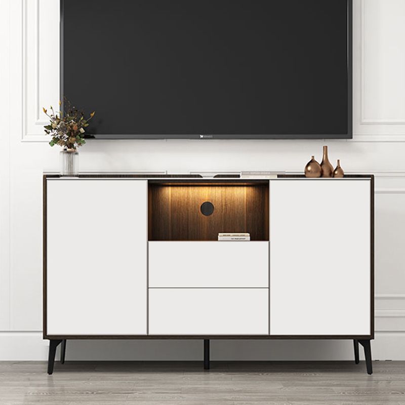Contemporary Faux Wood TV Stand 2 Drawers and 2 Doors TV Cabinet Clearhalo 'furn' 'furn_tv_stands_entertainment_centers' 'Furniture' 'Living Room Furniture' 'TV Stands & Entertainment Centers' 'TV Stands & Media Storage Furniture' 'tv_stands_entertainment_centers' 1200x1200_65da4f40-8466-4c2d-9d81-e47b3fb612d0