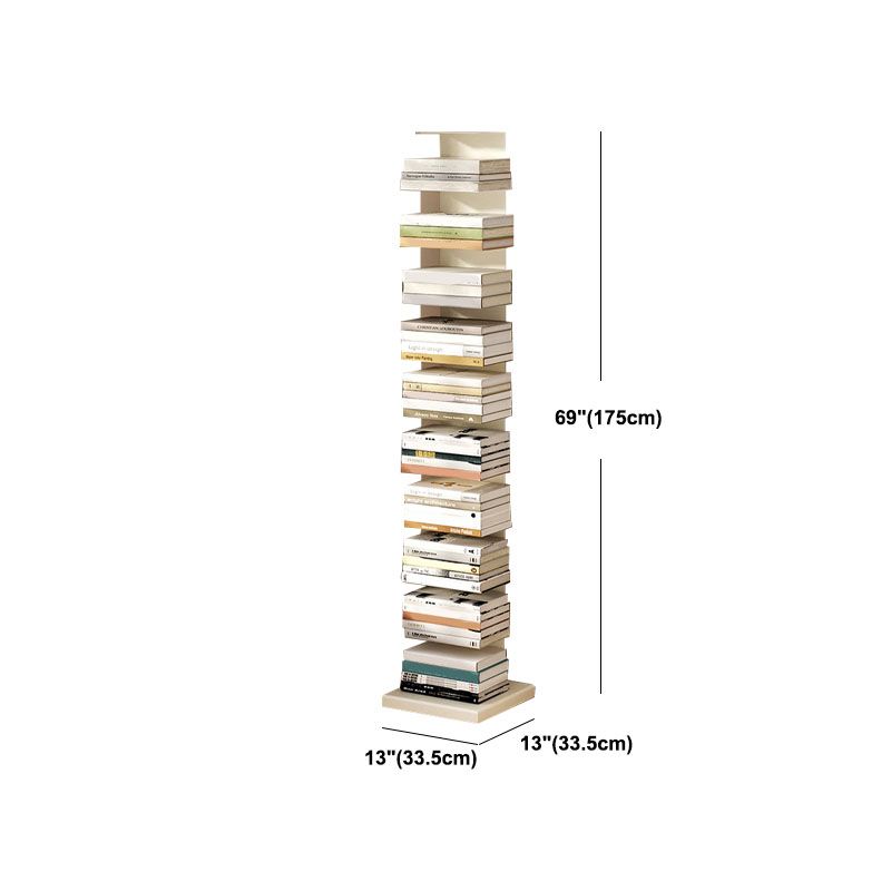 Modern Metal Bookshelf Geometric Closed Back Bookcase Shelves Included