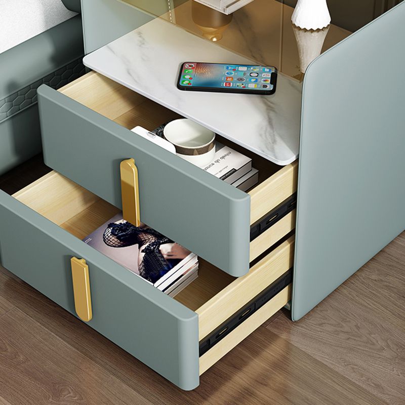 Comodino contemporaneo comodino in legno massiccio per camera da letto