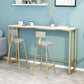 Glam Rectangle Stone Bistro Table Indoor Iron Bar Dining Table with Trestle Pedestal Clearhalo 'Bar Furniture' 'Bar Tables' 'bar_tables' 'furn' 'furn_bar_tables' 'Furniture' 'furniture_bar_tables' 'Kitchen & Dining Furniture' 1200x1200_65dceb6b-cf8d-410c-99ac-c9412cdfd800