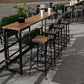 Industrial Bar Table Set 1/2/5 Pcs Rectangular Bar Table and Stools Clearhalo 'Bar Furniture' 'furn' 'furn_home_bar_bar_sets' 'Furniture' 'Home Bars & Bar Sets' 'home_bar_bar_sets' 'Kitchen & Dining Furniture' 1200x1200_65df5081-401b-418b-acd4-7749b9618403