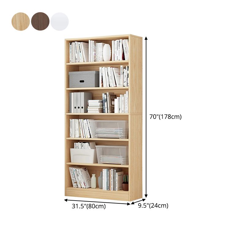 Modern Vertical Standard Bookcase Manufactured Wood Bookshelf for Home Clearhalo 'Bookcases' 'Furniture' 'furniture_bookcases' 'Office Furniture' 1200x1200_65df6ccd-0a5c-43ff-95cb-6e70bc0ce72e