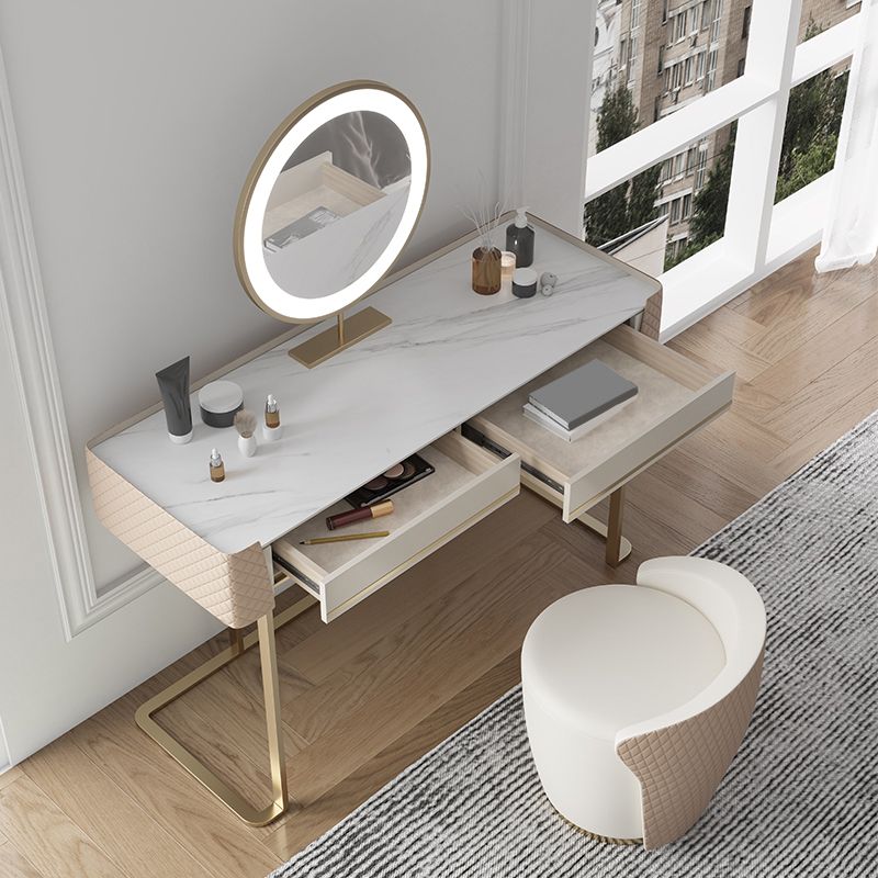 Bedroom Make-up Vanity in Matte Finish Stone Top Dressing Table Clearhalo 'Bedroom Furniture' 'furn' 'furn_makeup_vanities' 'Furniture' 'Makeup Vanities' 'makeup_vanities' 1200x1200_65e1c2ec-2039-428e-8b03-d3fc08fb1a23