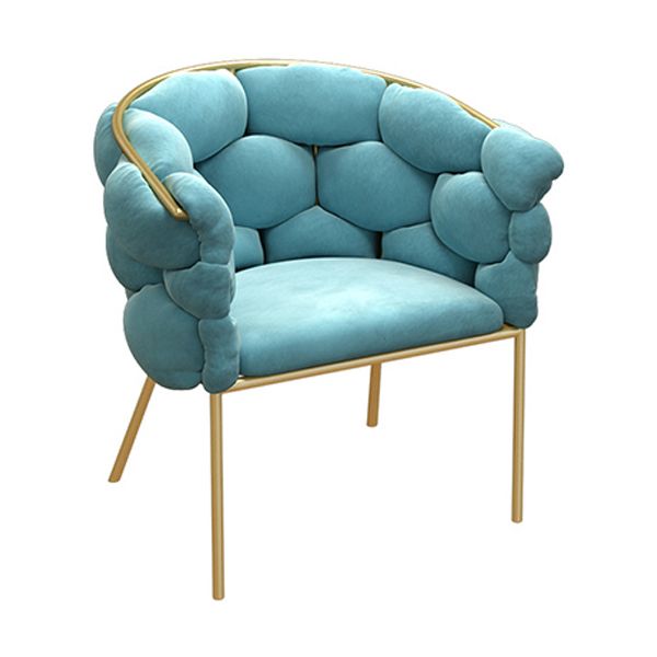 Glam Style Upholstered Gold Base Dining Arm Chair for Dining Room Clearhalo 'Dining Chairs' 'Dining Tables & Seating' 'dining_chair' 'furn' 'furn_dining_chair' 'Furniture' 'Kitchen & Dining Furniture' 1200x1200_65e232c8-7834-43ea-9d3c-2dcc4522b98a
