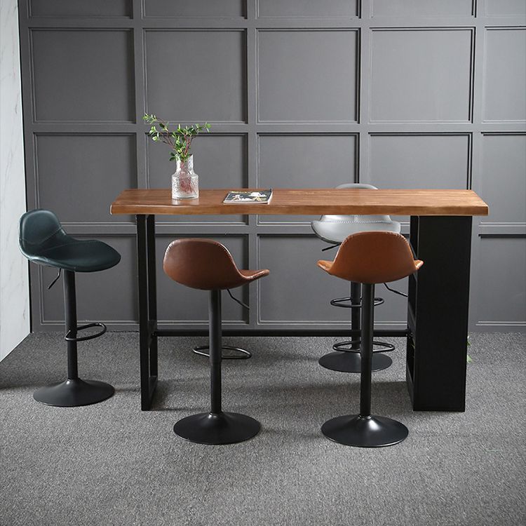 Pine Wood Bar Dining Table Industrial Bar Dining Table with Sled Base Clearhalo 'Bar Furniture' 'Bar Tables' 'bar_tables' 'furn' 'furn_bar_tables' 'Furniture' 'furniture_bar_tables' 'Kitchen & Dining Furniture' 1200x1200_65e2bc7e-5886-4363-bbd6-35487a58e93f