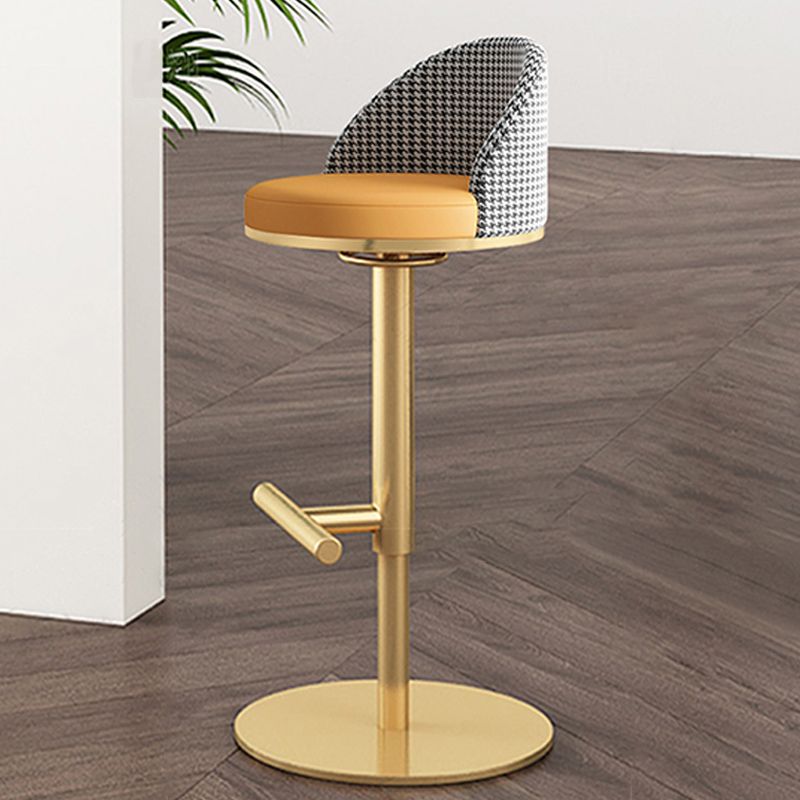 Adjustable Height Armless ar Chair Modern Upholstered Rotatable Bar Stool Clearhalo 'Bar Furniture' 'Bar Stools' 'bar_stools' 'furn' 'furn_bar_stools' 'Furniture' 'Kitchen & Dining Furniture' 1200x1200_65e36686-243f-49a7-981f-8a89a2d2e8aa