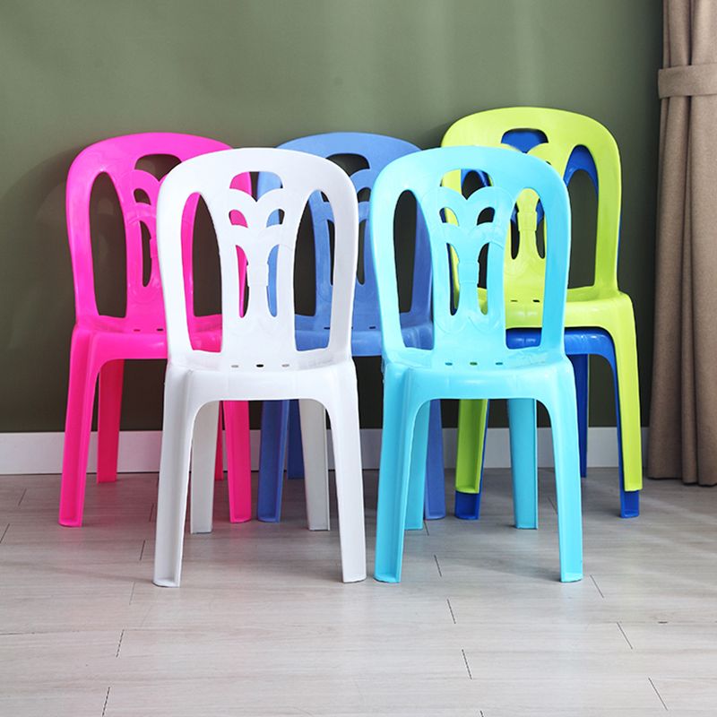 Contemporary Plastic Dining Side Chairs Slat Back Armless Stackable Chair for Home Clearhalo ' kitchen&dining_furn' 'Dining Chairs' 'Dining Tables & Seating' 'dining_chair' 'furn' 'furn_dining_chair' 'Furniture' 'furniture_dining_chair' 'Kitchen & Dining Furniture' 'kitchen' 1200x1200_65e36d15-fac4-4b3e-bb64-731529cafbff