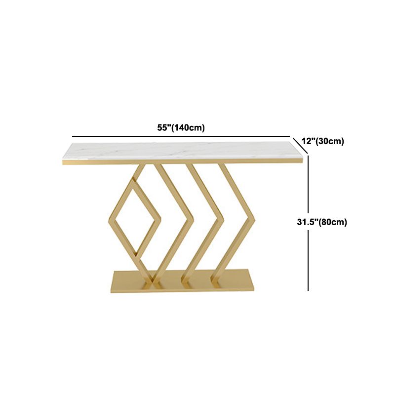Tavolo da divano di divano console in marmo contemporaneo tavolo da ferro rettangolare per sala