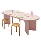 Modern Style Dining Table Oval Solid Wood Dining Table with Double Pedestal Base Clearhalo ' dining_table' 'Dining Tables & Seating' 'Dining Tables' 'furn' 'furn_dining_table' 'Furniture' 'furniture_dining_table' 'Kitchen & Dining Furniture' 'kitchen&dining_furn' 'kitchen' 'kitchen_dining_table' 1200x1200_65e7d875-d85a-41f8-822e-9e376a51e8b9