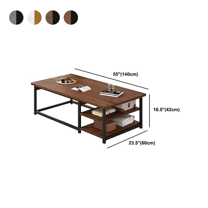 Rectangular Frame Base Wooden Table Modern Style Coffee Table Clearhalo 'Coffee & Accent Tables' 'Coffee Tables' 'coffee_tables' 'furn' 'furn_coffee_tables' 'Furniture' 'Living Room Furniture' 1200x1200_65e8dfbc-ae54-4375-be27-4e3d66fe6b1c