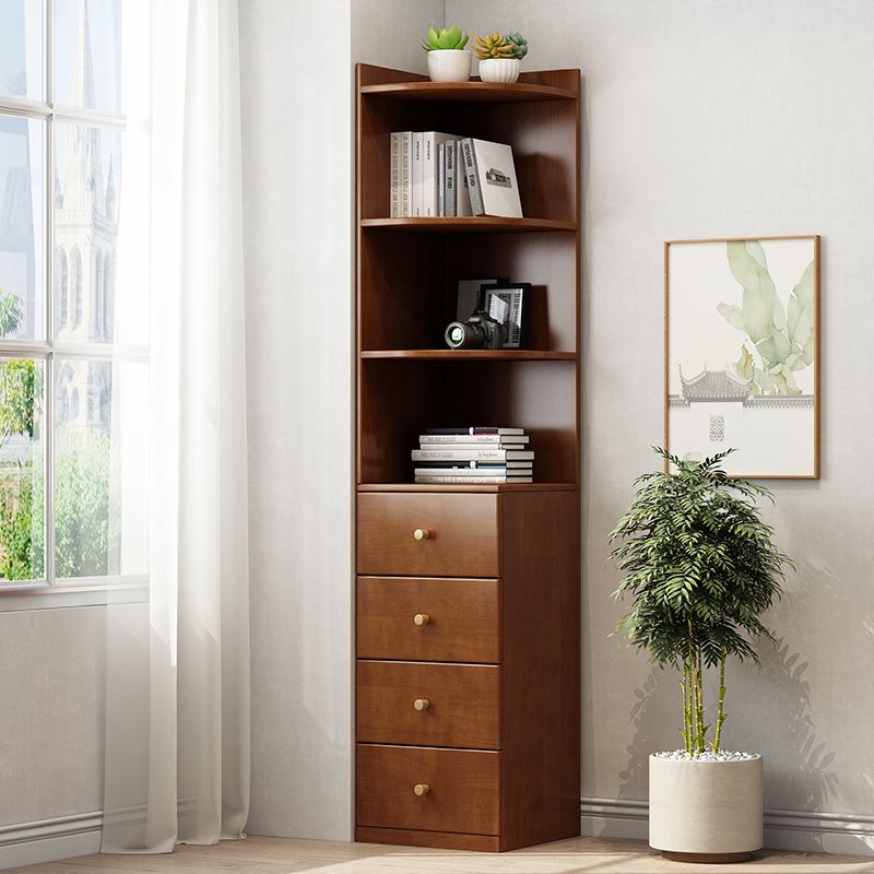 Contemporary 73.23"Tall Corner Chest, 4- Drawer Wood Accent Chest Clearhalo 'Cabinets & Chests' 'cabinets_chests' 'furn' 'furn_cabinets_chests' 'Furniture' 'Living Room Furniture' 1200x1200_65ea22ed-7f22-4f47-ac3d-36d43a06251c