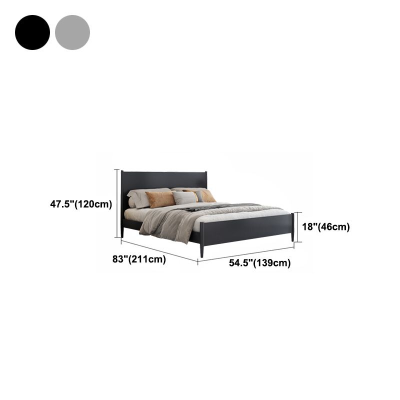 Scandinavian Wooden Panel Standard Bed with Rectangular Headboard Clearhalo 'Bedroom Furniture' 'Beds' 'furn' 'furn_beds' 'Furniture' 1200x1200_65ec45d7-0af7-493a-8aa6-f0f665e96c4d