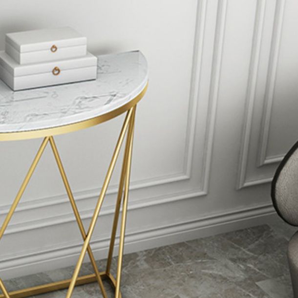 Tavolo della console in marmo glam tavolo da divano console resistente alle macchie per la sala