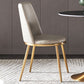 White Upholstered Dining Chair Kitchen Dining Chair with Metal Legs