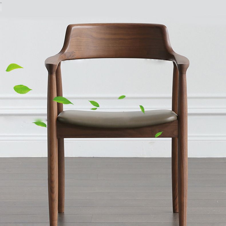 Modern Dining Arm Chair 22'' Wide Open Back Chair with 4 Wood Legs for Home Use Clearhalo ' kitchen&dining_furn' 'Dining Chairs' 'Dining Tables & Seating' 'dining_chair' 'furn' 'furn_dining_chair' 'Furniture' 'furniture_dining_chair' 'Kitchen & Dining Furniture' 'kitchen' 1200x1200_65ef25ef-8921-4446-9d3f-b16437bda909