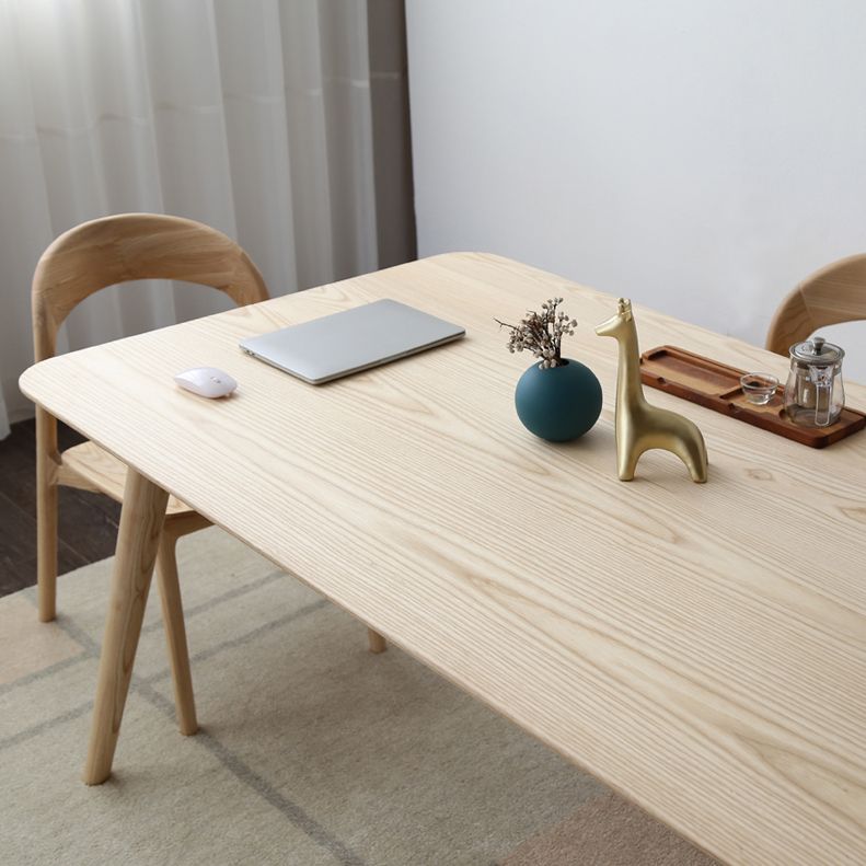 Rectangle Pine Solid Wood Table Modern Dining Table with 4 Legs for Restaurant Clearhalo ' dining_table' 'Dining Tables & Seating' 'Dining Tables' 'furn' 'furn_dining_table' 'Furniture' 'furniture_dining_table' 'Kitchen & Dining Furniture' 'kitchen&dining_furn' 'kitchen' 'kitchen_dining_table' 1200x1200_65ef5235-4461-4ccc-acb5-8adc94c288f3