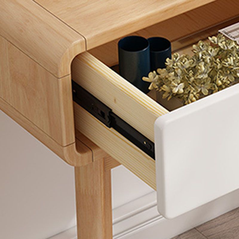 Scandinavian Wooden Vanity Desk with Drawers Makeup Dressing Table Set