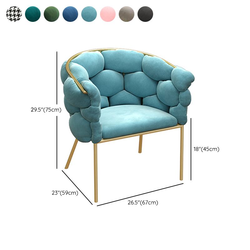 Glam Style Upholstered Gold Base Dining Arm Chair for Dining Room Clearhalo 'Dining Chairs' 'Dining Tables & Seating' 'dining_chair' 'furn' 'furn_dining_chair' 'Furniture' 'Kitchen & Dining Furniture' 1200x1200_65ef767c-4847-4116-9c93-e26684ca11ba