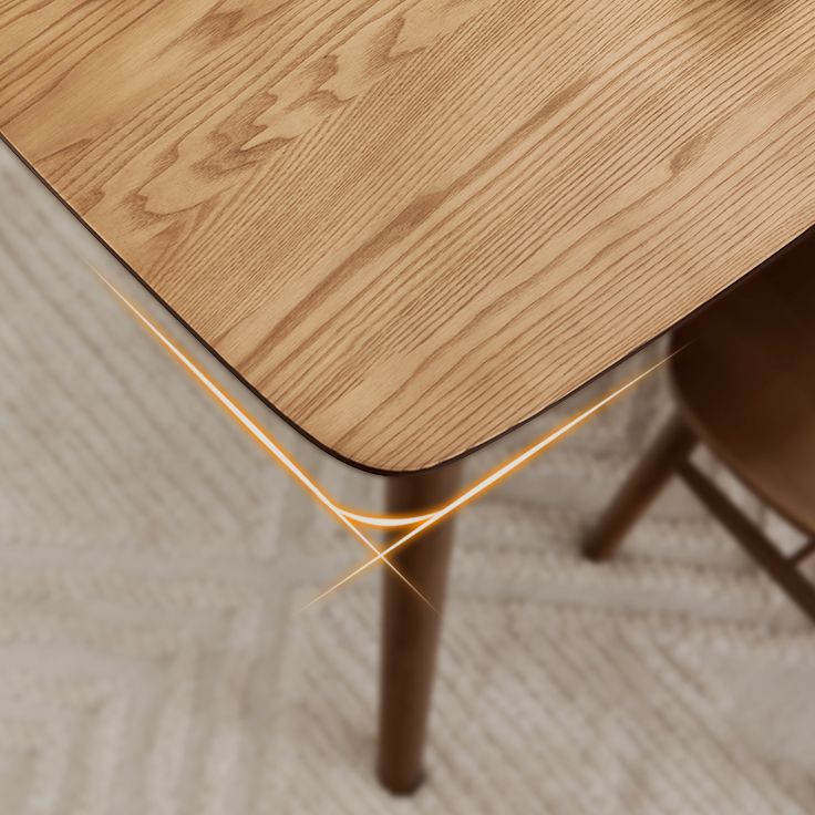 Modern Rectangular Space Saving Brown Walnut Dining Table with 4 Legs Clearhalo 'Dining Tables & Seating' 'Dining Tables' 'dining_table' 'furn' 'furn_dining_table' 'Furniture' 'Kitchen & Dining Furniture' 1200x1200_65ef9fe6-53fd-449d-8888-8444d8d3a3e2