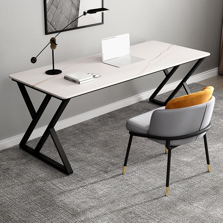 Home Office Sled Writing Desk Modern Style Stone Writing Desk Clearhalo 'furn' 'furn_office_desk' 'Furniture' 'furniture_office_desk' 'Office Desks' 'Office Furniture' 'office_desk' 1200x1200_65f02b5c-2d90-4f41-a887-5c1615067867