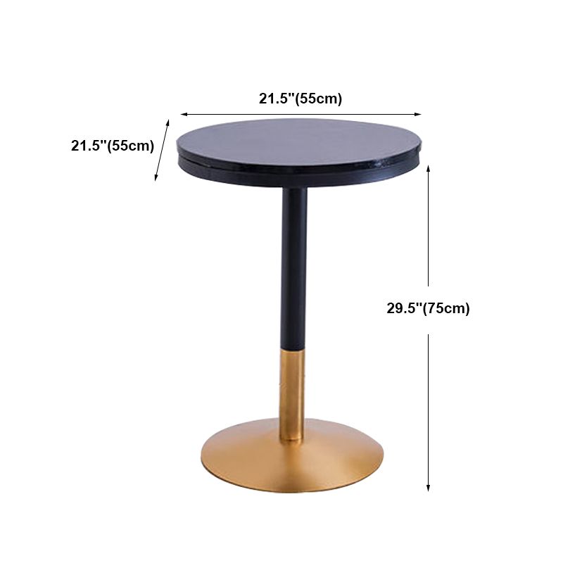 Industrial Style Black Iron Bar Table Wood Round Top Bistro Table with Pedestal Clearhalo 'Bar Furniture' 'Bar Tables' 'bar_tables' 'furn' 'furn_bar_tables' 'Furniture' 'furniture_bar_tables' 'Kitchen & Dining Furniture' 1200x1200_65f2640d-aeef-4ae1-beeb-36368b6cb14c