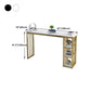 Rectangle Bar Dining Table Contemporary Bar Table with Gold Sled Base Clearhalo 'Bar Furniture' 'Bar Tables' 'bar_tables' 'furn' 'furn_bar_tables' 'Furniture' 'furniture_bar_tables' 'Kitchen & Dining Furniture' 1200x1200_65f2fb2f-3d9b-4508-825c-98f256a462e1
