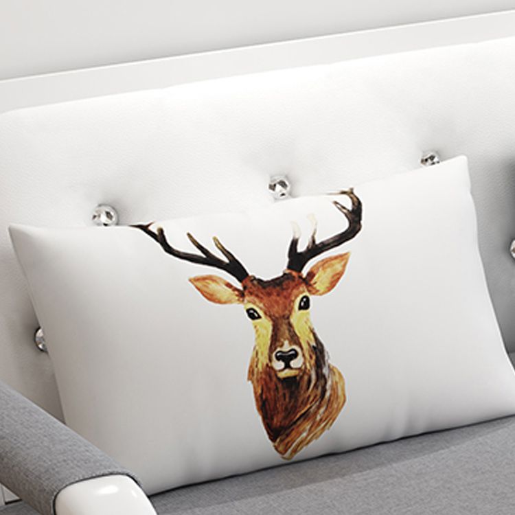 Pillow Included Sofa Futon Square Arms Convertible Sofa with Storage